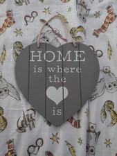 Wooden Plaque Sign Home Is Where The Heart Is