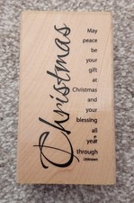 Wooden Rubber Stamp - Paper Inspiration - Christmas Sentiment