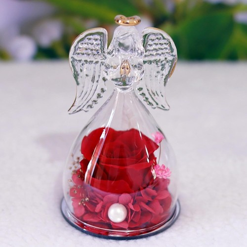 Preserved real rose glass - real, in