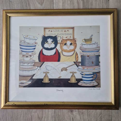 Vtg linda jane - jane, framed