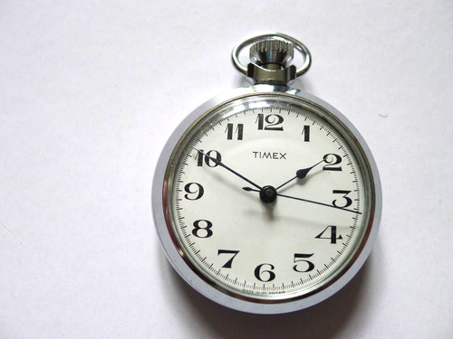Timex chromed gents - hand, wind