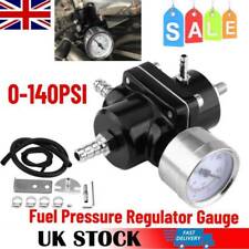 Universal Aluminum Adjustable Fuel Pressure Regulator Kit Gauge 0-140 PSI UK