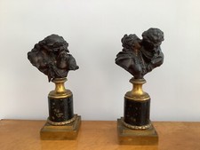 Pair of French Spelter Busts