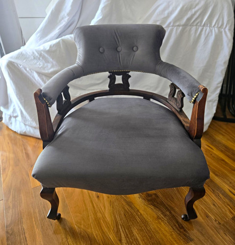 Grey newly upholstered - grey,