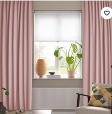 IKEA SANELA Pink Velvet Curtains 2 Panels – 140x250cm – Opened Never Used