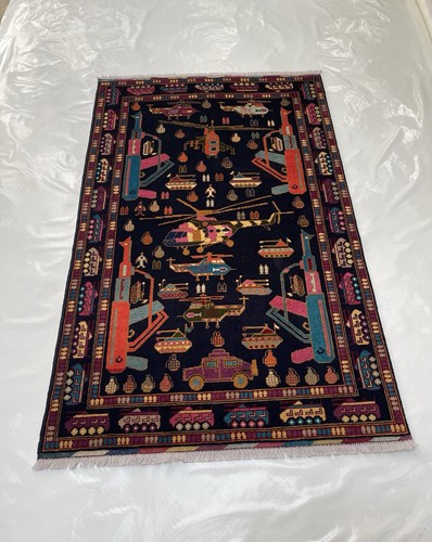 686 war rug afghan - rug,