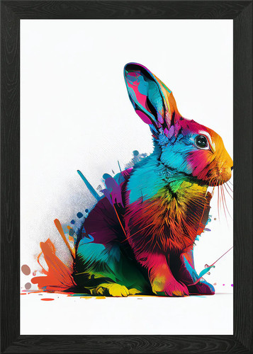 Rabbit framed wall art - rabbit,