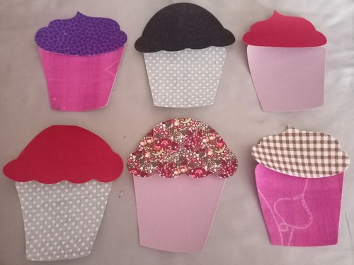 Cupcake applique material - -,