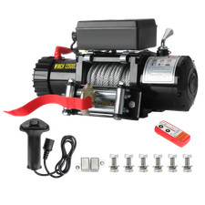 Heavy Duty Electric Winch 12V 13500lb/6123kg Steel Rope Wireless Remote Controls