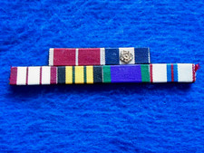 OBE, DSC + ROSETTE GSM 1915-62, AFRICA GSM, GSM, SILVER JUBILEE MEDAL RIBBON BAR