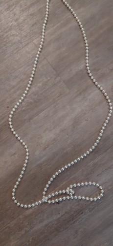 Long pearl style necklace - pearl,