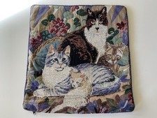 Cats & Flowers Tapestry Style