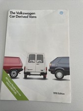 Volkswagen Polo, Golf & Caddy Vans 1990.  UK Market Sales Brochure