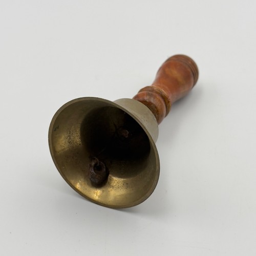 Vintage brass hand bell with - brass,