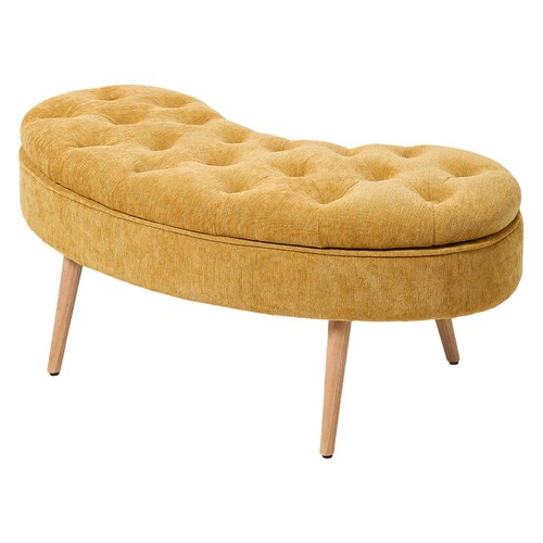 Chenille upholstered pouffe - upholstered,
