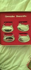 Vintage Grenadier Silversmiths Silver Plated Set Of 4 Bottle Labels 1155/4