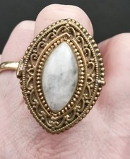 Antique Brass Poison Ring With