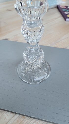 Clear glass candle - glass, stick/