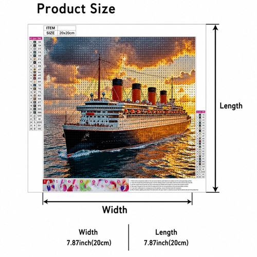 Diamond painting titanic - 5d,