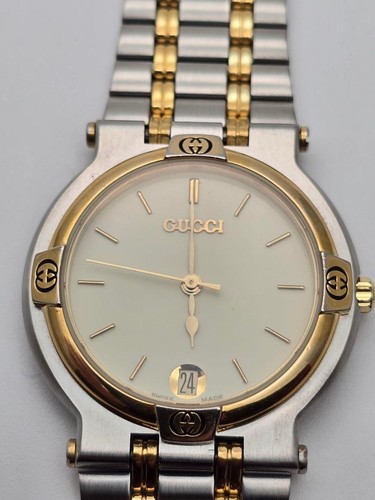 Gucci 9000m 32mm gold silver - 9000m,
