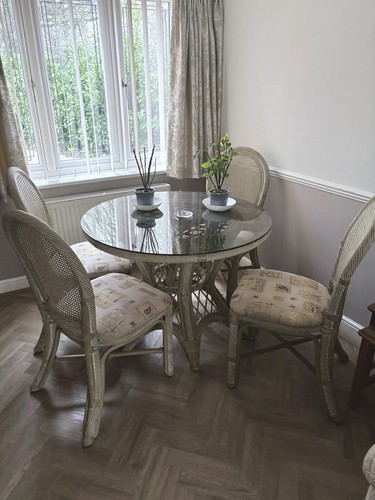 Glass top table - top, and