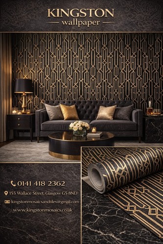 Black gold geometric - black, &