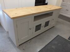 Buckingham Painted Large TV Unit with Sawn Top, bespoke colours & sizes avail