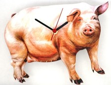 Pig Traditional Breed Wall Clock Farming Gift Boxed  CLEARANCE