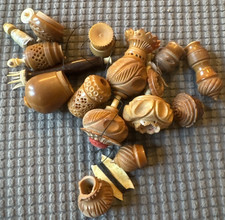 Lot Of Victorian Carved Sewing