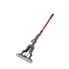 Vileda Sponge Mop with Built-in Wringing System Mop Head Replaceable Red