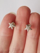 Sterling Silver Cute Starfish Stud Earrings R6M