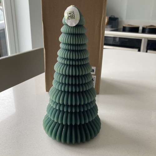 Candle fir tree shaped - shaped, green