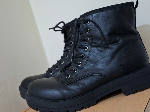 Black leather boots - boots, next