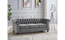 Velvet Sofa Chesterfield 2 3