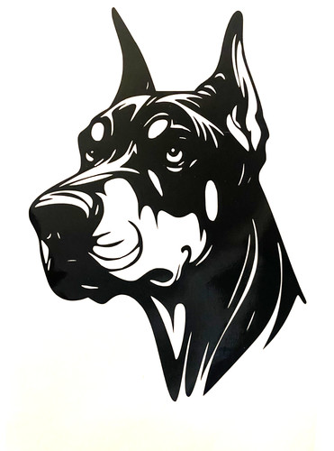 Doberman dog decal vinyl - 1x,
