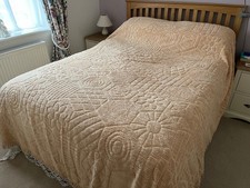 Vintage Diana Cowpe BRAND NEW Cotton Candlewick Bedspread,Double/ King 94"x104"