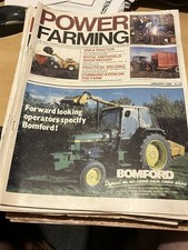 Power Farming January 1989 tractor brochure  Smithfield Show Matbro Teleram