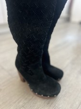 UGG Australia Women's Black Suede Clog Boots