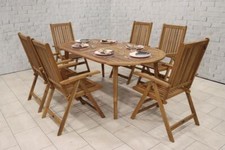 100% Fsc Ellipse Table With 6