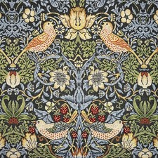 Tapestry Fabric Grey William Morris Strawberry Thief Luxury Upholstery Fabric