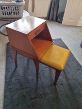 Vintage 'Chippy Heath' Telephone Table Hall Seat, Mid Century 70s Retro, Bedside
