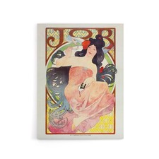 Art Nouveau Vintage Job Paper Advert Canvas Wall Art Print Mucha