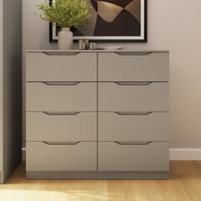 Modern Matt Putty 8 Drawer
