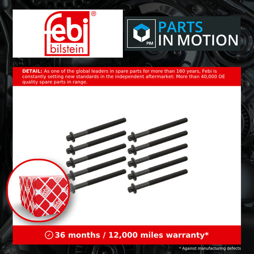 Cylinder head bolts - head, fits