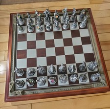 Vintage Danbury Mint Myth + Magic Chess Set - The Fantasy Of The Crystal 