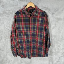 Viyella Long Sleeve Shirt Mens Large Checked Wool Blend