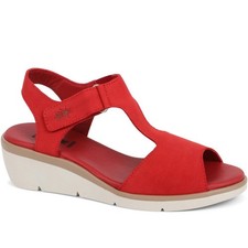 Pavers Leather Wedge Sandals