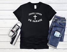 Jesus Loves UK Garage Men Women Jute Bag Unisex Hoodie Baseball T Shirt Top 3409