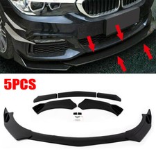 Universal Gloss Black Car Front Bumper Protector Lip Body Splitter Spoiler Kit