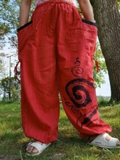 Red Thai Harem Pants Genie